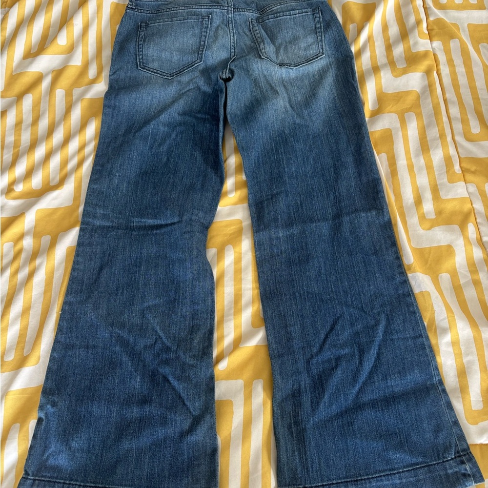Old Navy Blue Flare Wide Leg Jeans